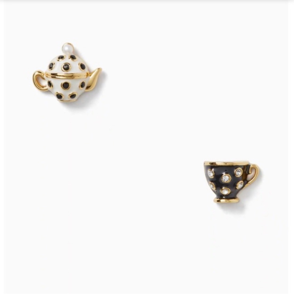 Kate Spade Teacup Polka Dot Stud Earrings NWT